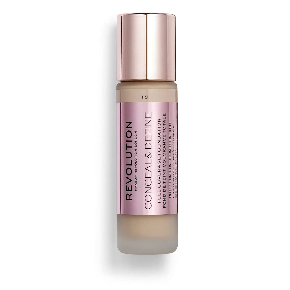 Liquid Make Up Base Revolution Make Up Conceal & Define Nº F9 (23 ml)-5