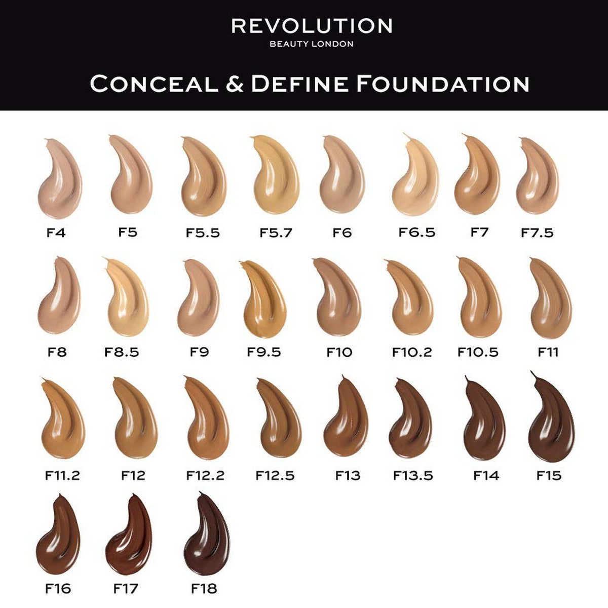 Liquid Make Up Base Revolution Make Up Conceal & Define Nº F9 (23 ml)-4